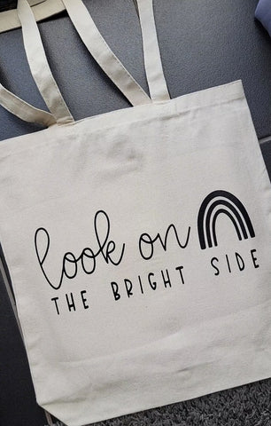 Look on the Bright Side Canvas Tote